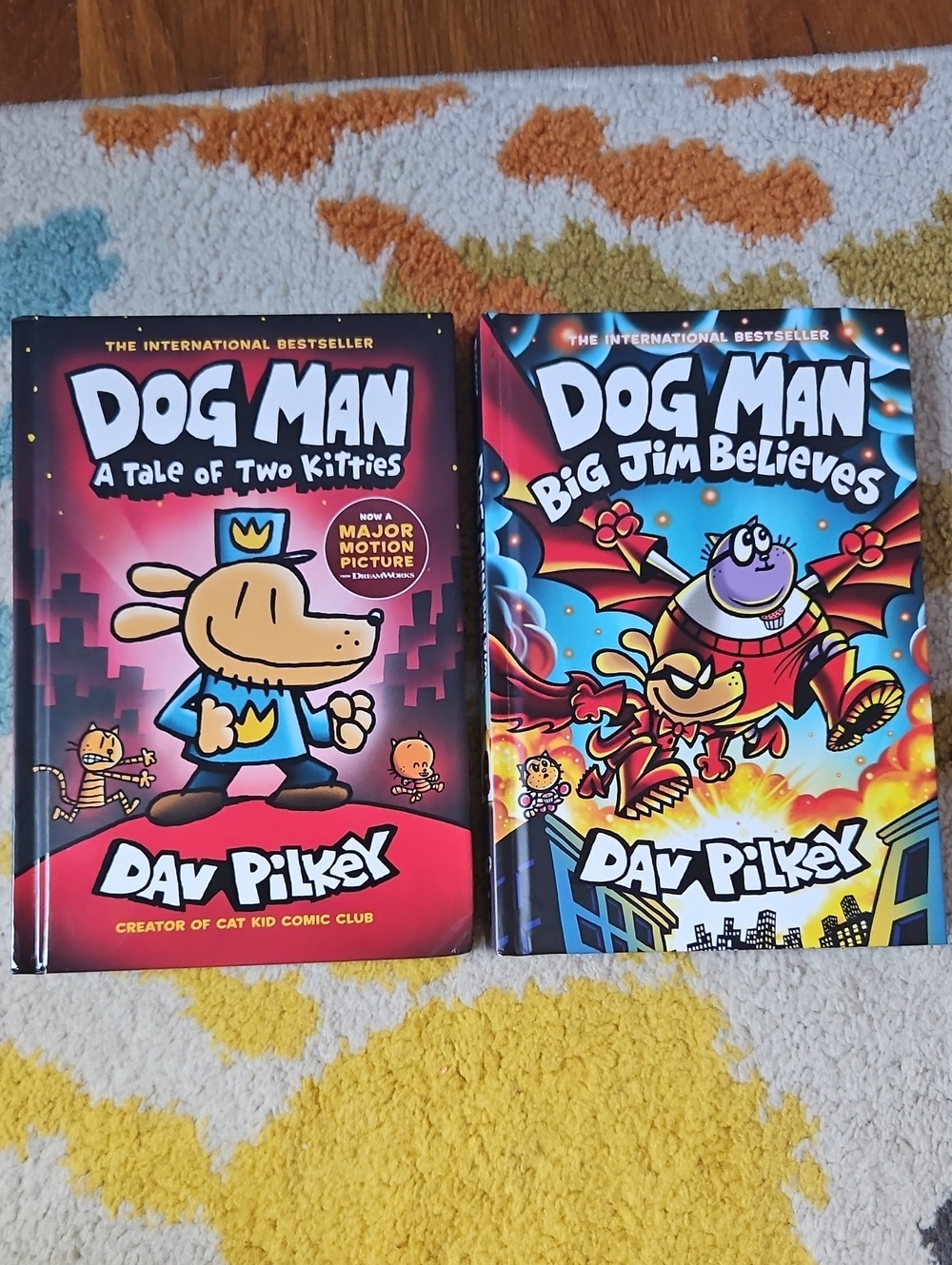 Dog Man Hardcover Book Set. A Tale of Two Kitties & Big Jim Believes